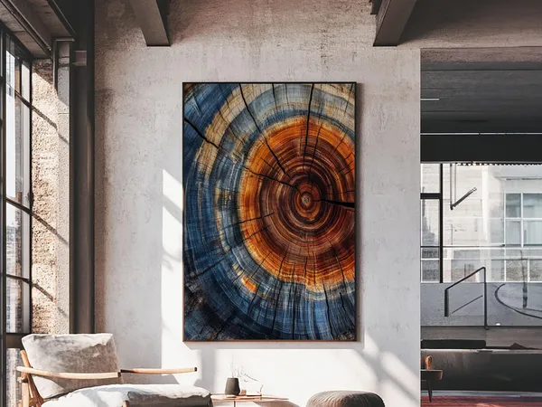 Tree Ring Print, Rustic Modern Farmhouse Art Print