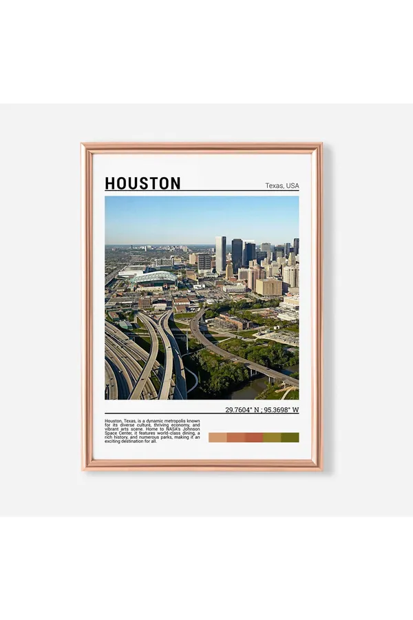 Houston Photo Travel Poster, Texas Wall Art Print