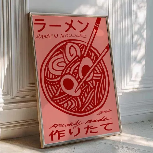 Ramen Noodles Retro Japanese Kitchen Art Print