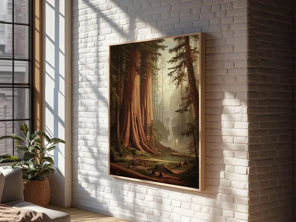 California Redwood Trees, Redwood National Park Art Print