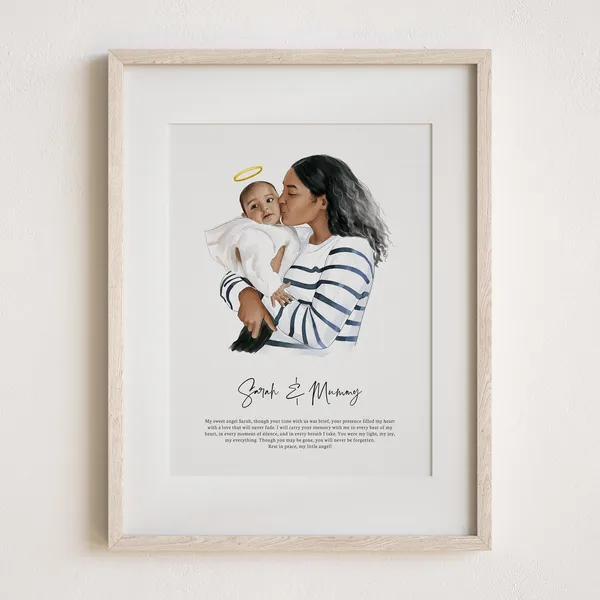 Memorial Family Portrait Photo Merge Art Print
