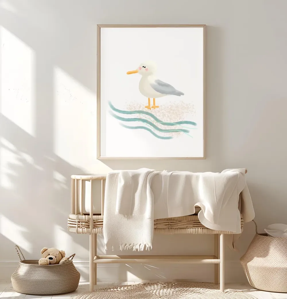 Seagull Ocean Nursery Decor, Nautical Wall Art - Image 3