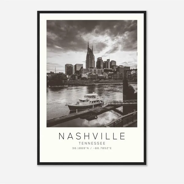 Nashville Tennessee Minimalist Travel Poster Print