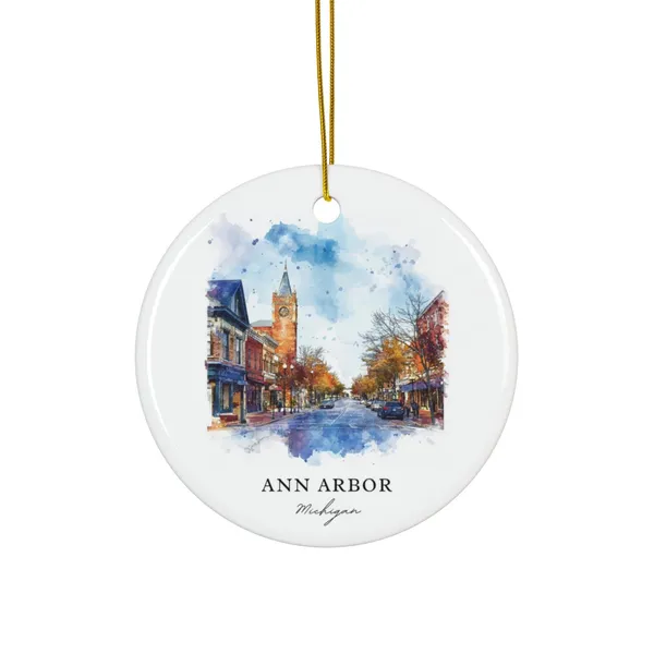 Ann Arbor, Michigan Ornament, University of Michigan