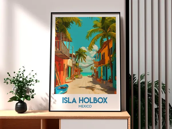Isla Holbox Mexico Island Travel Poster
