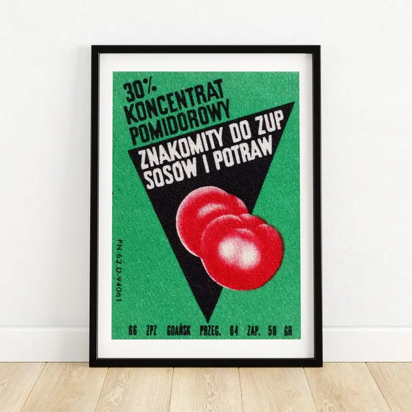 Fresh Tomatoes Vintage Czech Poster Print
