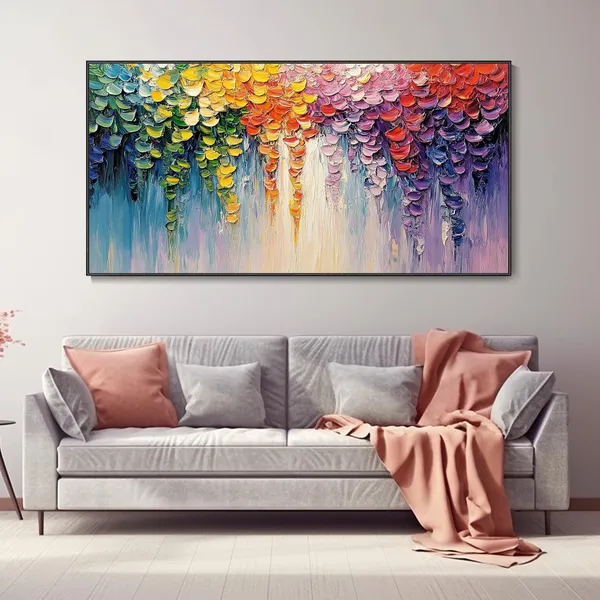Abstract Floral Landscape Art Print, Modern Botanical