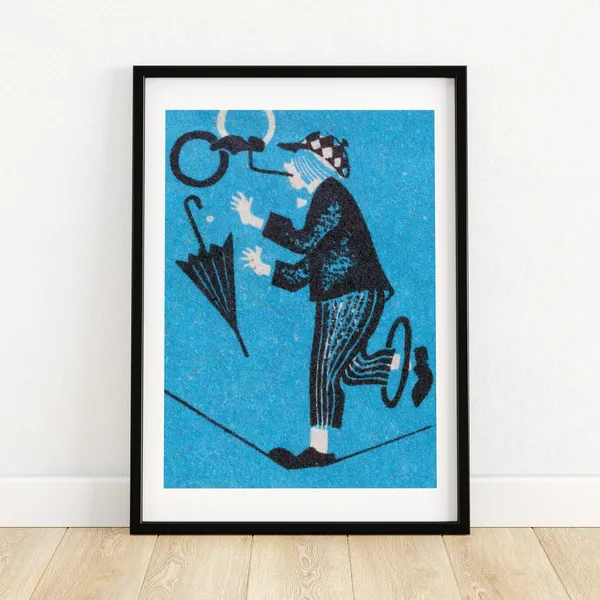 Balancing Act Matchbox Vintage Eastern Europe Art Print