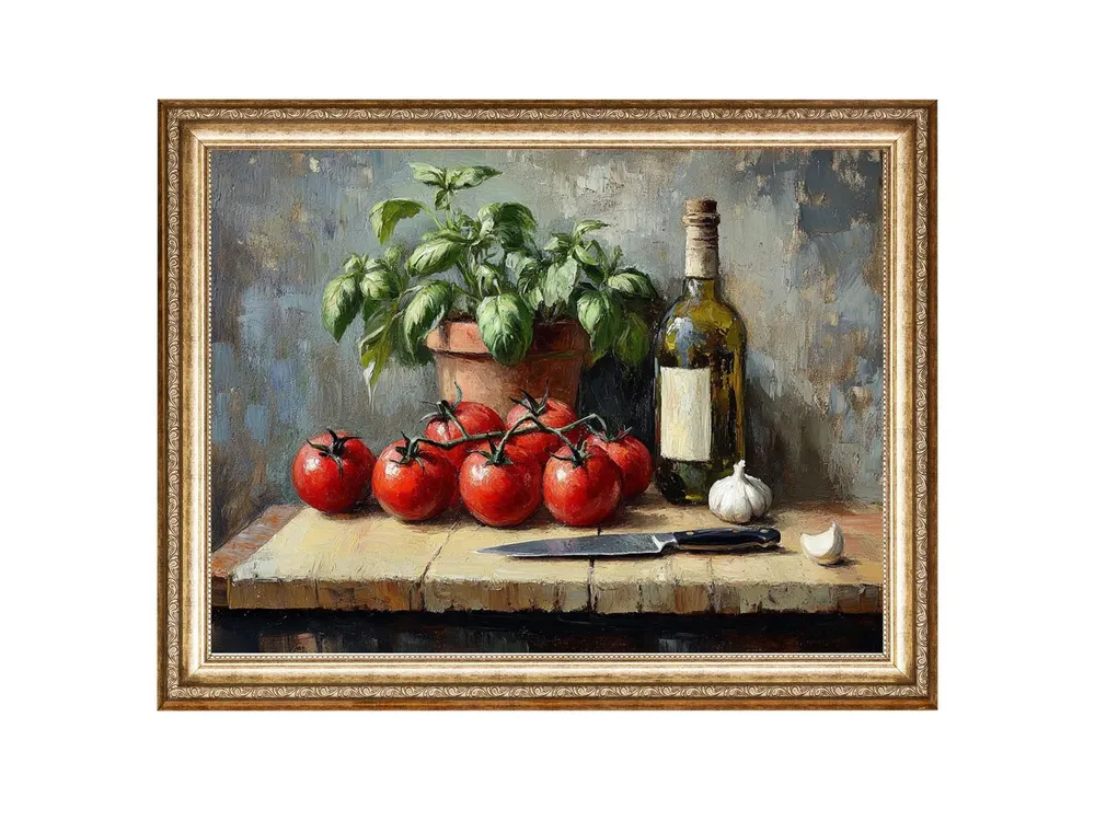 Still Life Food Rustic Kitchen Oil Painting Art Print