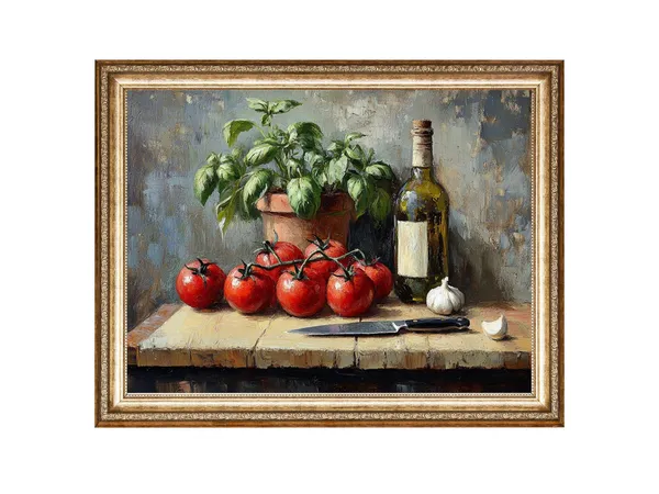Still Life Food Rustic Kitchen Oil Painting Art Print