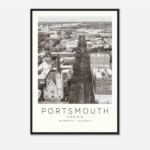 Portsmouth Virginia Minimalist Travel Poster