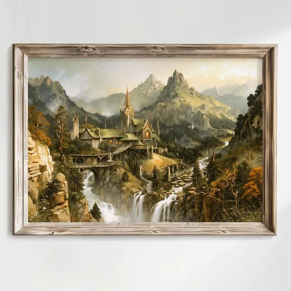 Rivendell-Inspired Elvish Houses Art Print