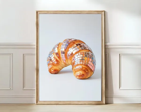 Disco Croissant Pop Art Breakfast Poster Print