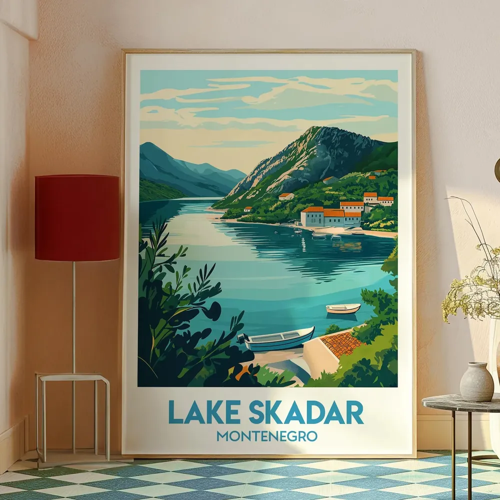 Lake Skadar Montenegro Travel Poster, National Park - Image 2