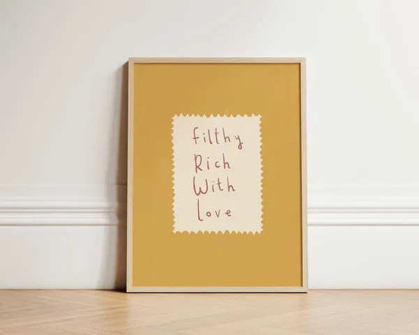 Rich With Love Nursery Illustration, Boho Art Print