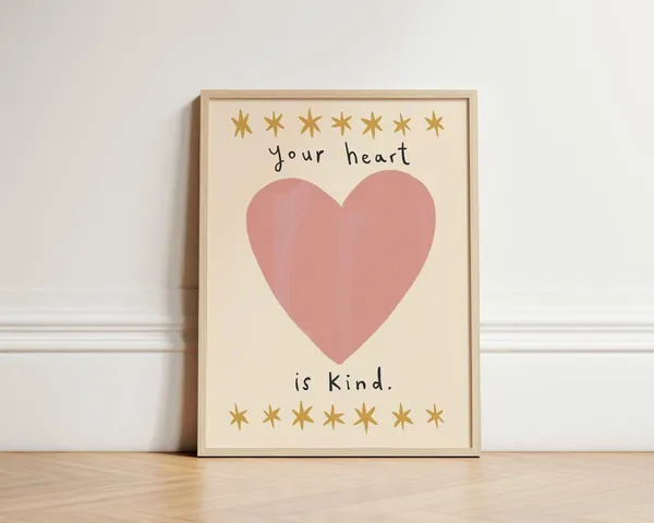 Your Heart Is Kind Nursery Affirmation Art Print
