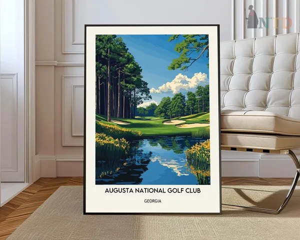 Augusta National Golf Travel Poster, Georgia
