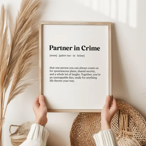 Partner In Crime Funny Friendship Art Print