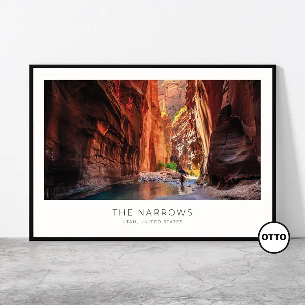 The Narrows, Zion National Park Travel Poster