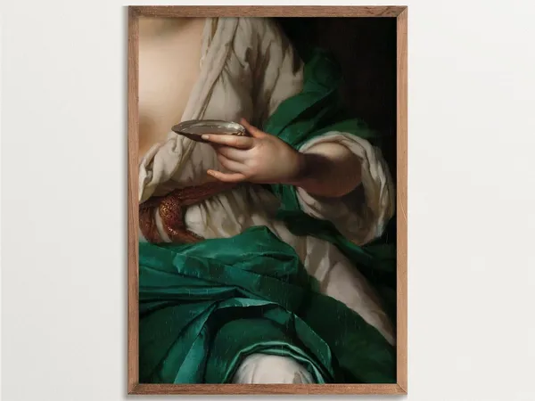 Altered Art Baroque Painting, Dark Art Poster Print