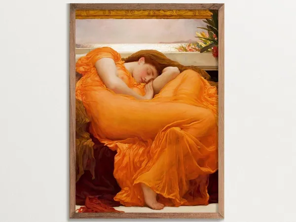Flaming June Victorian Antique Art Print