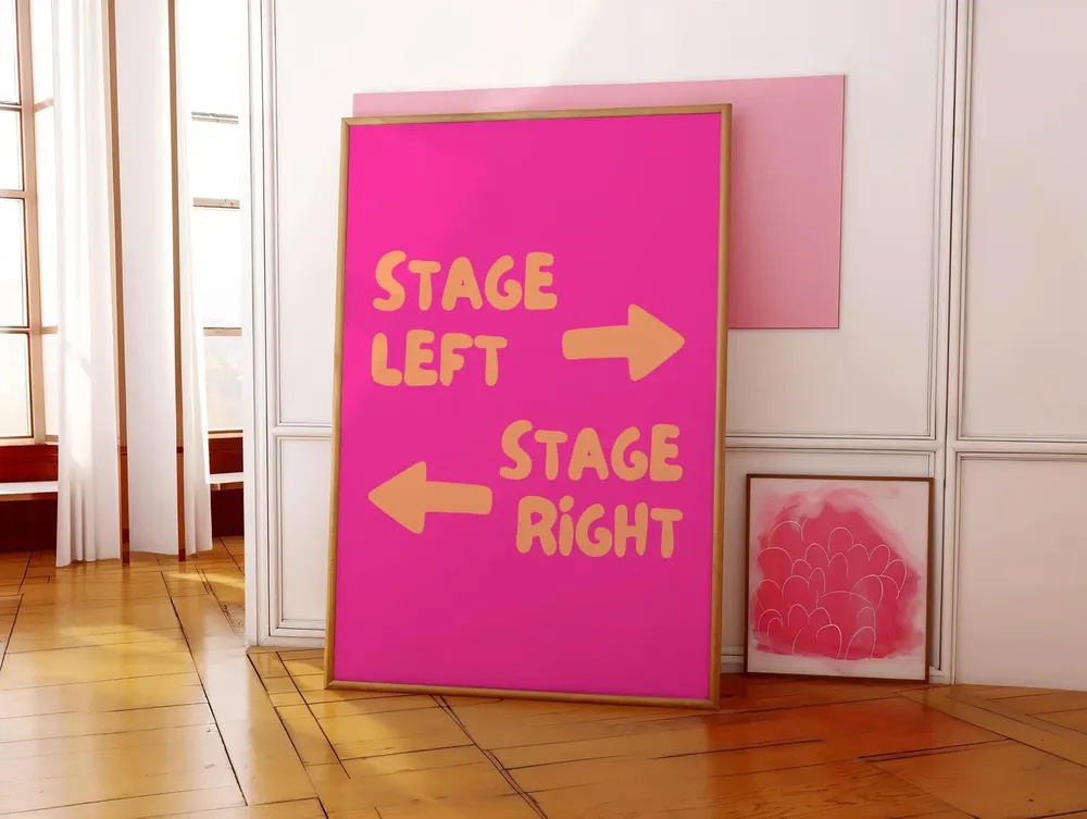 Stage Direction Theatre Lover Drama Classroom Art Print - Image 3