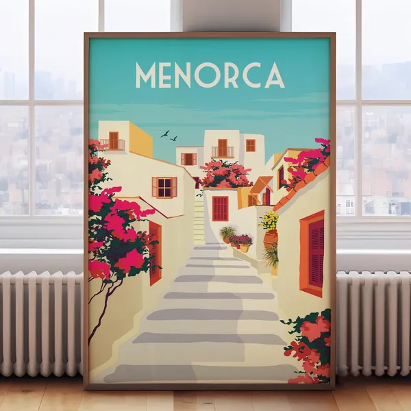Menorca Travel Poster, Spain Travel Art Print