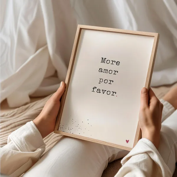 More Amor Por Favor Typography Poster Print