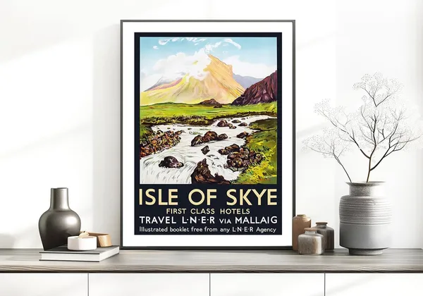 Isle Of Skye Vintage Travel Poster, Scotland