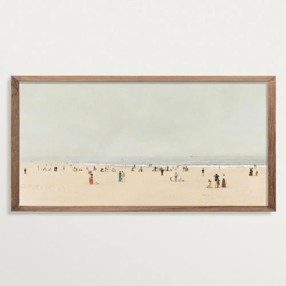 Coastal Sand Sea And Sky Panoramic Beach Art Print
