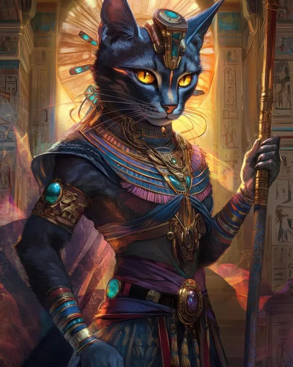Bastet Egyptian Mythology Art Print
