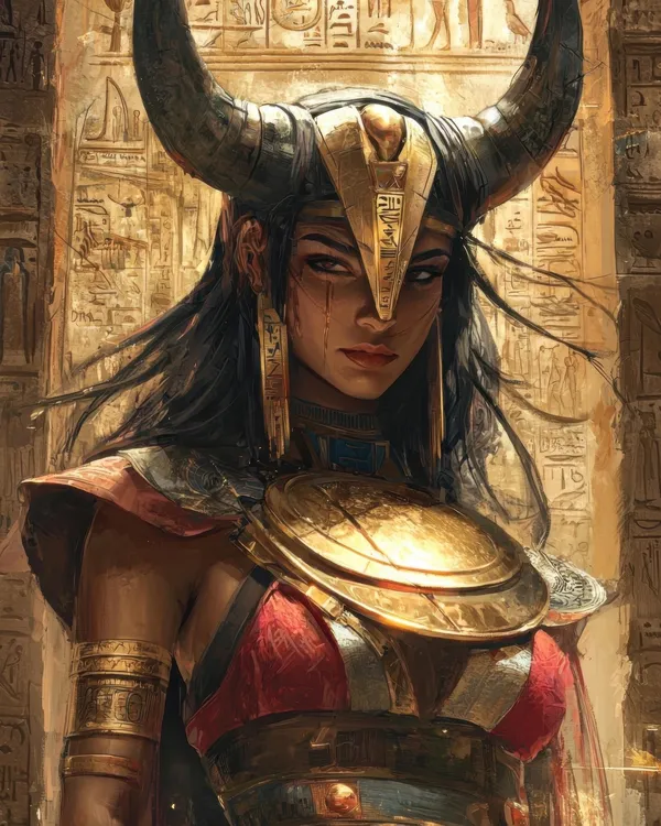 Hathor Egyptian Mythology Art Print