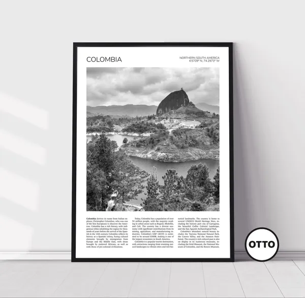Colombia, The Rock of Guatapé Antioquia Travel Poster