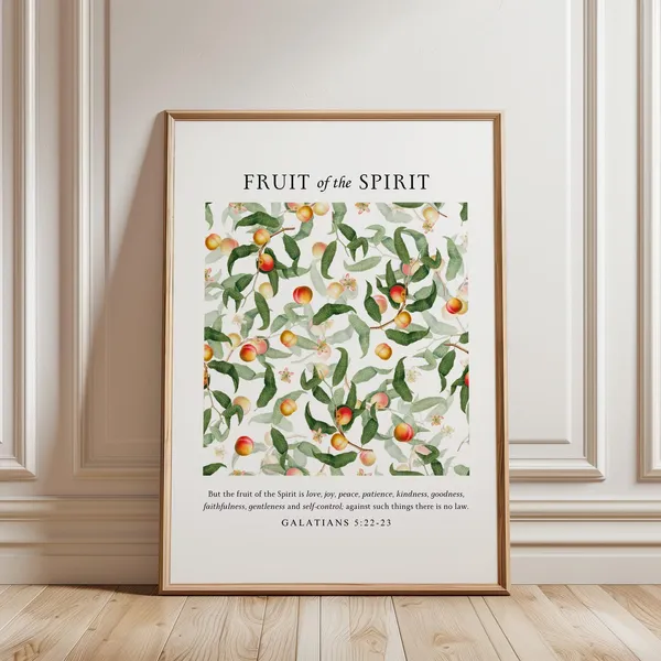 Fruit of the Spirit Bible Verse Kitchen Art Print