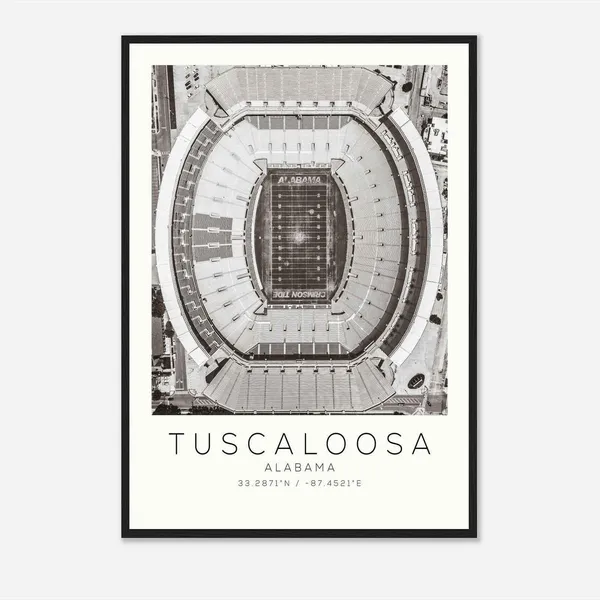Tuscaloosa Alabama Minimalist Travel Poster