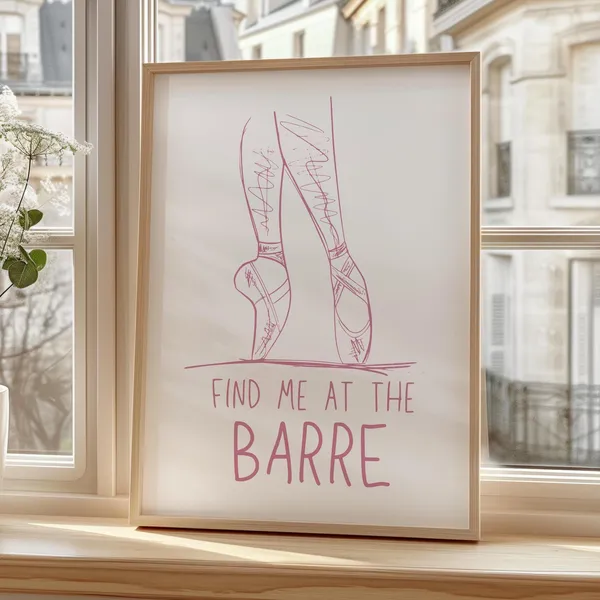 Inspirational Dance Quote Poster, Ballet Studio Decor