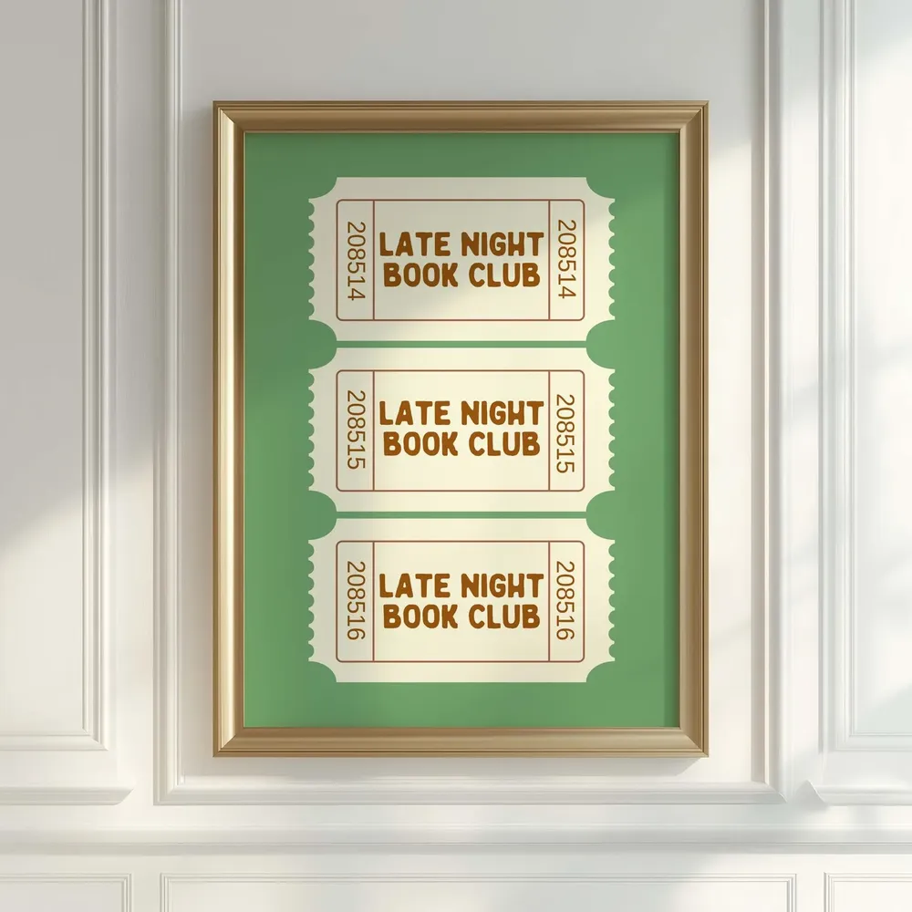 Late Night Book Club Poster, Reading Nook Decor - Image 2