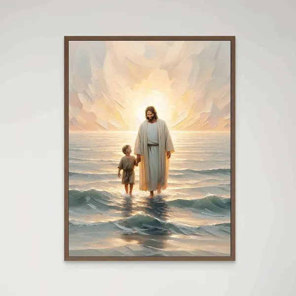 Walk With Jesus Christian Art, Bible Poster