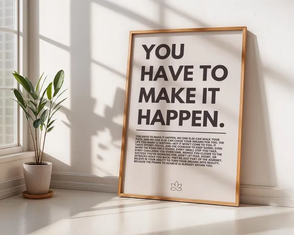 Motivational Make It Happen Minimalist Poster