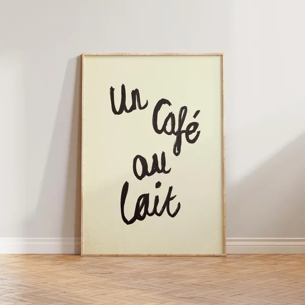 Vintage Kitchen Coffee Typography Art Print