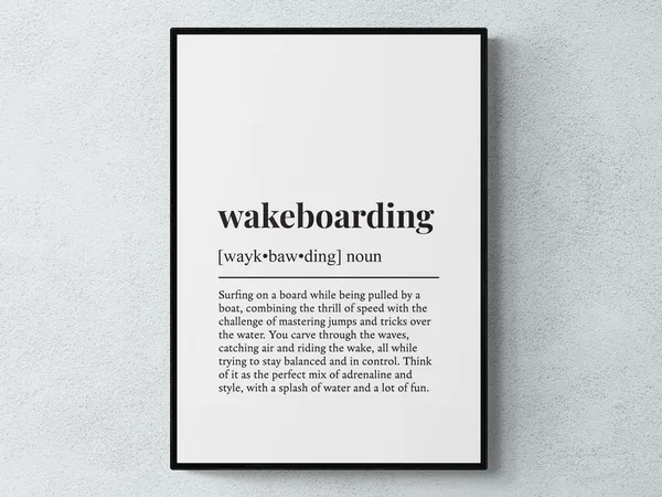 Wakeboarding Funny Definition Humor Poster Print