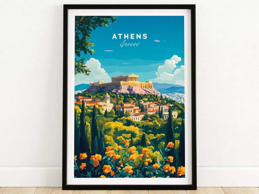Athens - Vintage Travel Poster