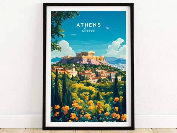 Athens - Vintage Travel Poster