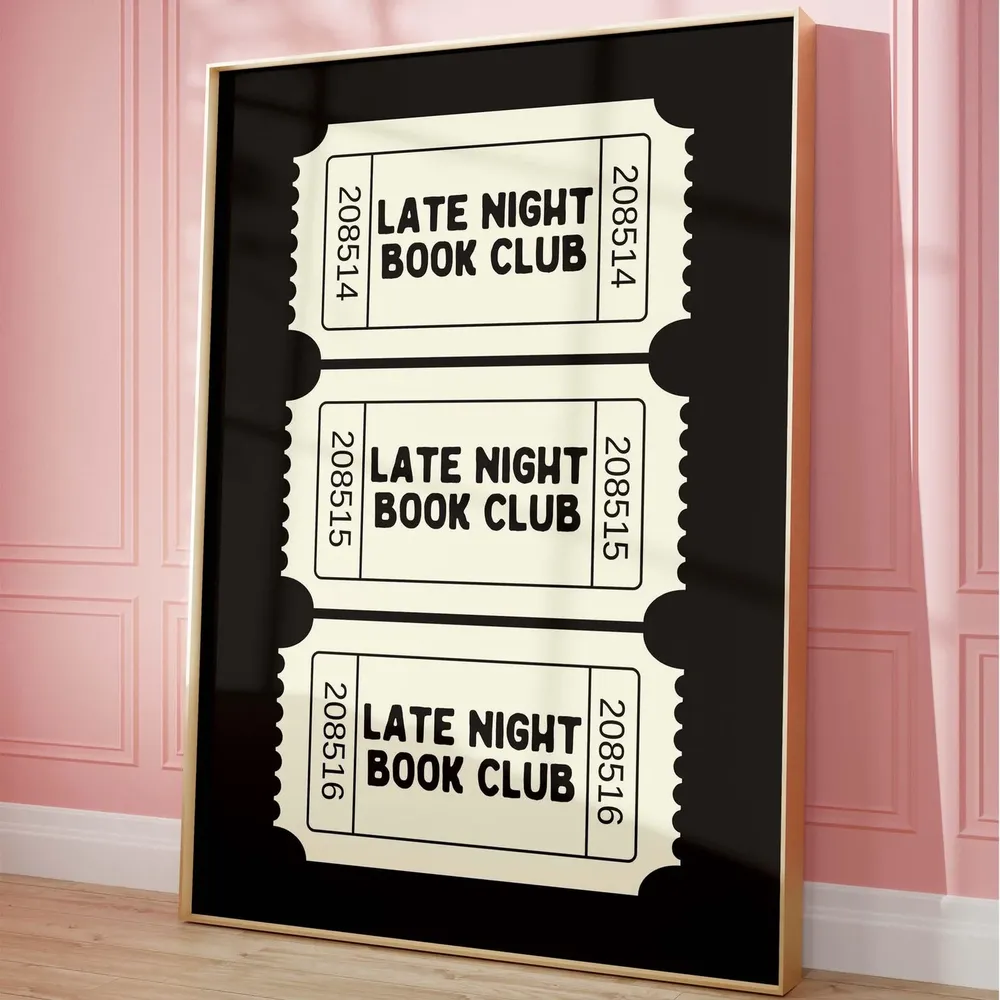 Late Night Book Club Poster, Reading Nook Decor - Image 5