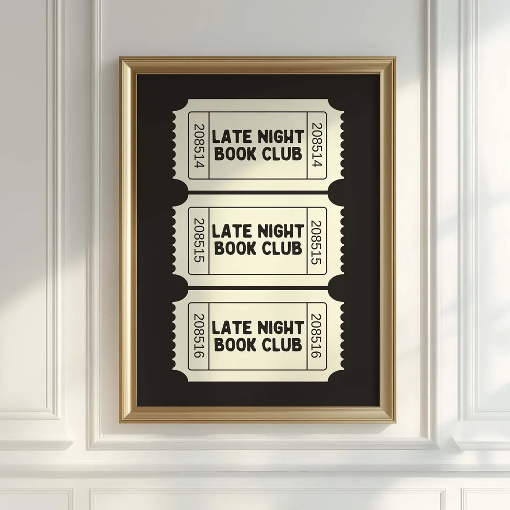 Late Night Book Club Poster, Reading Nook Decor - Image 2