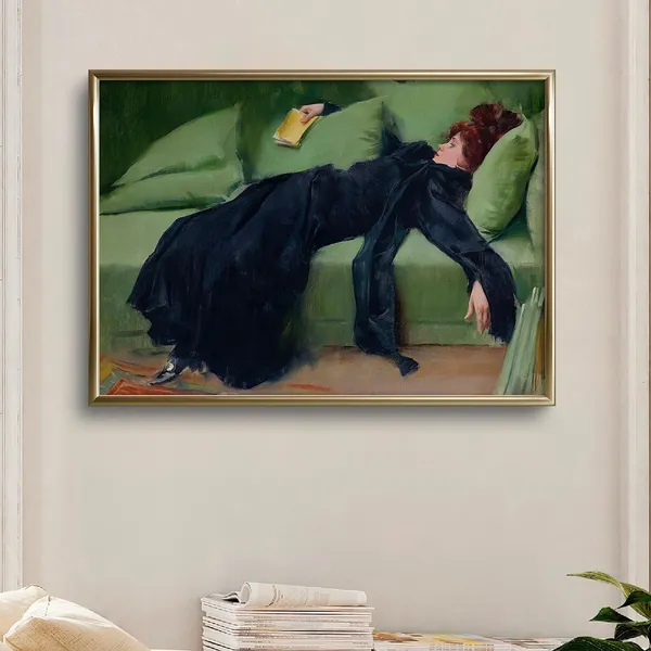 Decadent Woman Portrait, Vintage Moody Wall Art