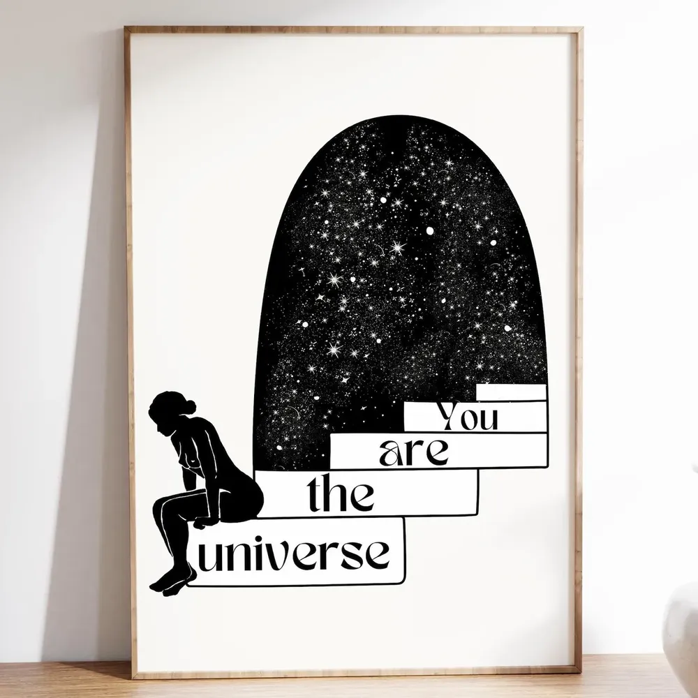 You Are The Universe Cosmic Quote Typography Poster