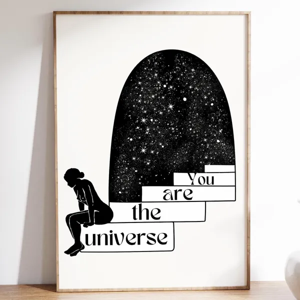 You Are The Universe Cosmic Quote Typography Poster