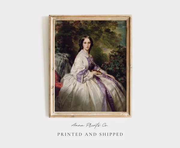 Antique Countess Portrait Painting, Vintage Art Print