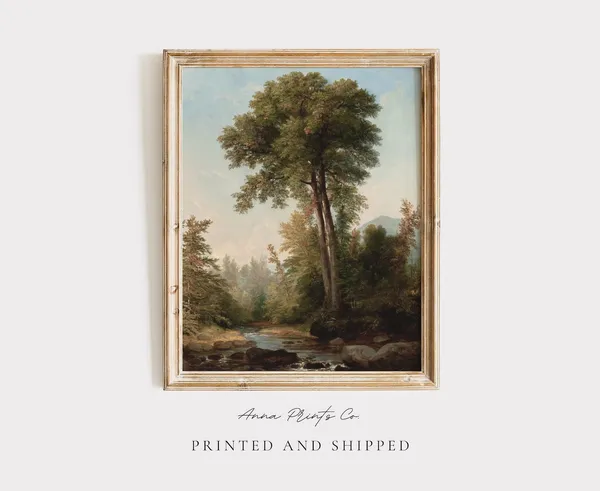 Hudson River School Antique Landscape Art Print
